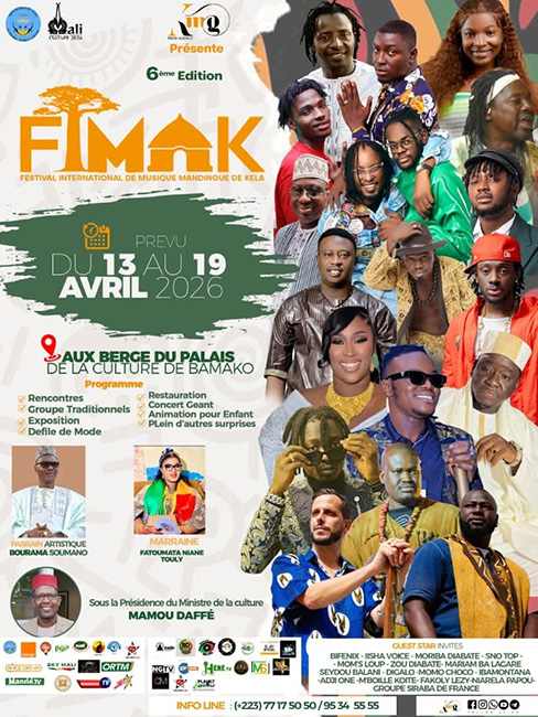 𝟔ᵉ 𝒆́𝒅𝒊𝒕𝒊𝒐𝒏 𝒅𝒖 𝑭𝒆𝒔𝒕𝒊𝒗𝒂𝒍 𝑰𝒏𝒕𝒆𝒓𝒏𝒂𝒕𝒊𝒐𝒏𝒂𝒍 𝒅𝒆 𝑴𝒖𝒔𝒊𝒒𝒖𝒆 𝑴𝒂𝒏𝒅𝒊𝒏𝒈𝒖𝒆 𝒅𝒆 𝑲𝒆́𝒍𝒂 (𝑭𝑰𝑴𝑨𝑲) – 𝟐𝟎𝟐𝟔